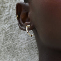 Mini Crystal Huggies - PEARL/ROSE GOLD