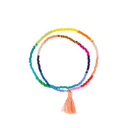 Elastic Tassel Wrap Bracelet - ASSORTED COLOURS