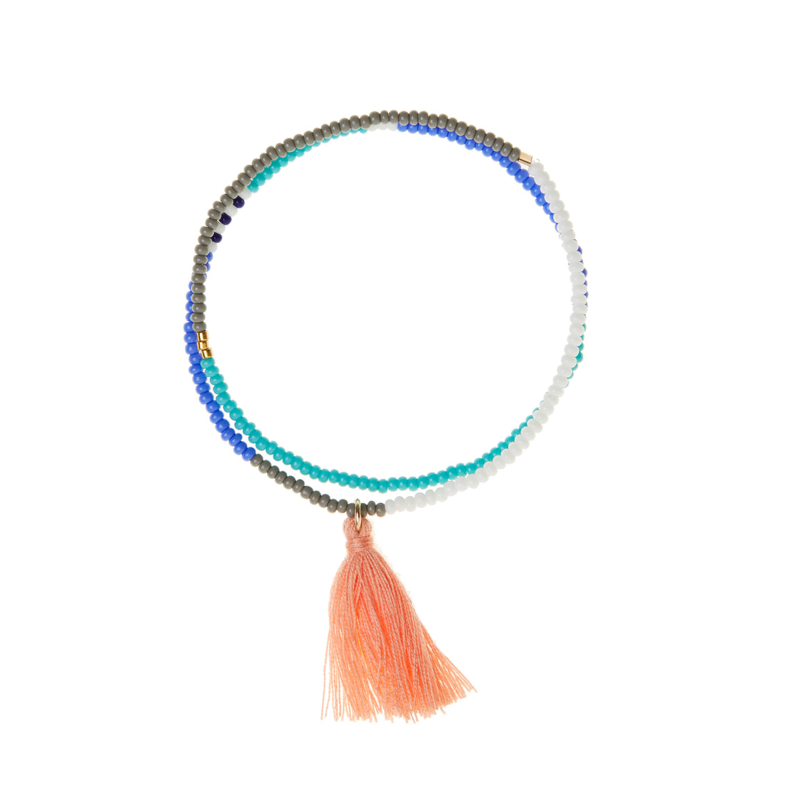 Elastic Tassel Wrap Bracelet - CORNFLOWER BLUE