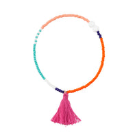 Elastic Tassel Bracelet - SALMON
