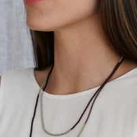 Long Endito Multi Wrap - TAUPE/BLACK/GREY/DARK BROWN/METALLIC RASPBERRY/MATTE LIGHT PEWTER