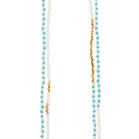 Long Zebra Endito Multi Wrap - TURQUOISE/ORANGE/WHITE/GOLD