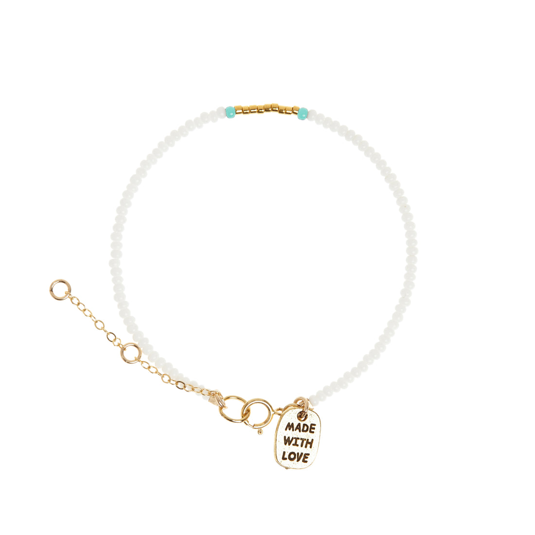 Endito Bracelet - TURQUOISE/WHITE/GOLD