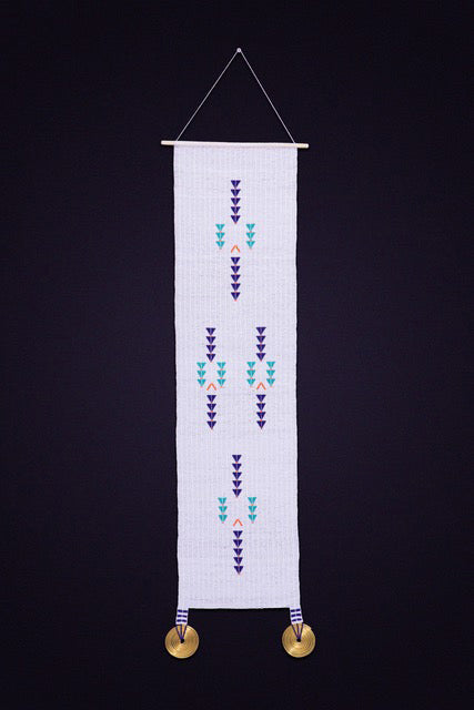 Extra Long Multi Triangle Wall Hanging - MULTICOLOR