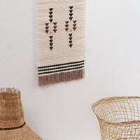 Medium Multi Triangle Wall Hanging - PEARL, TAN, CHOCOLATE
