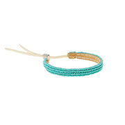 Adjustable Leather Bracelet - TURQUOISE