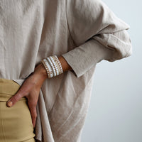 Eclectic Leather Bracelet - WHITE, GOLD, PINK, GRAY, TAUPE, BLACK