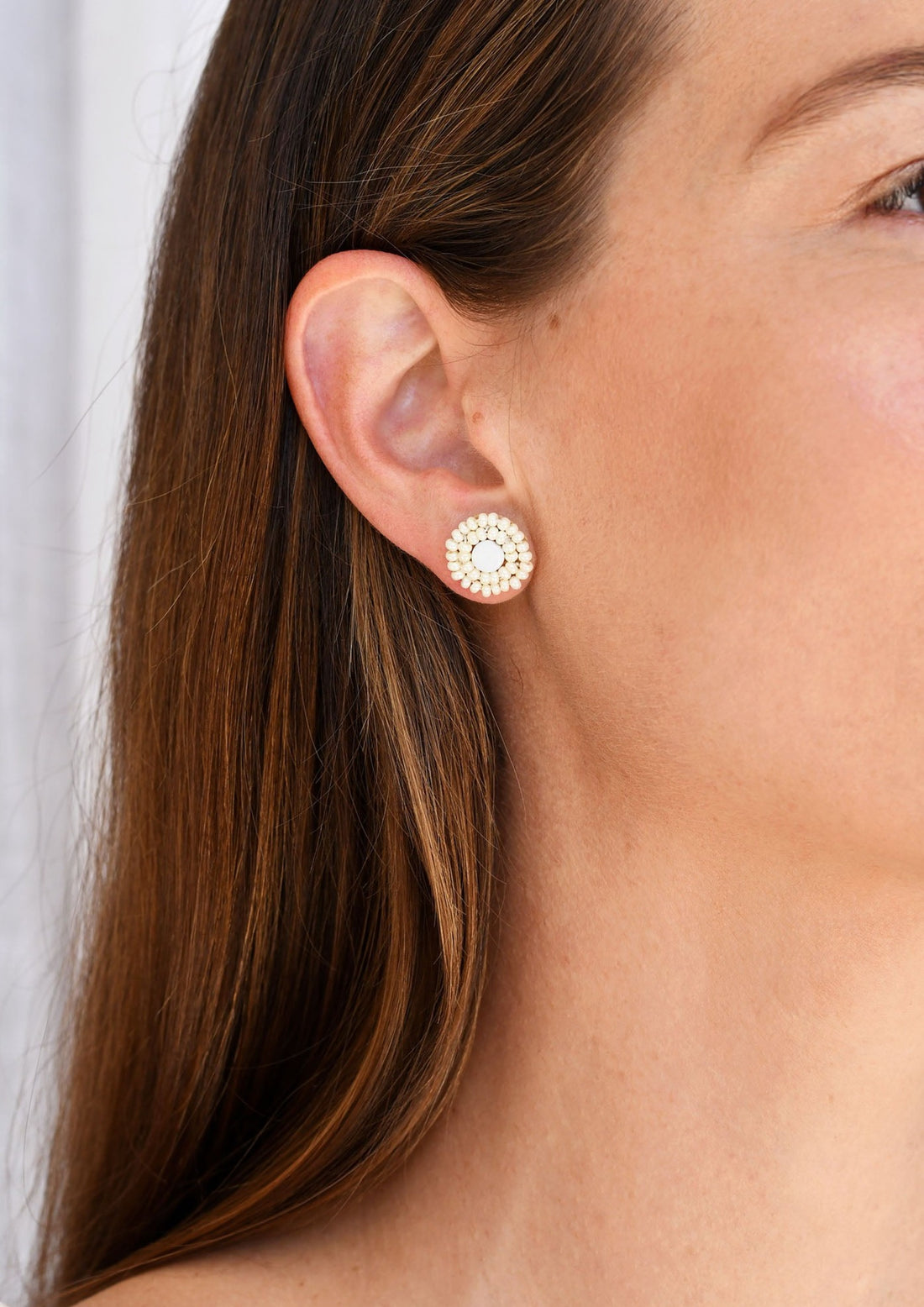 Small Kifungo Earrings - PEARL