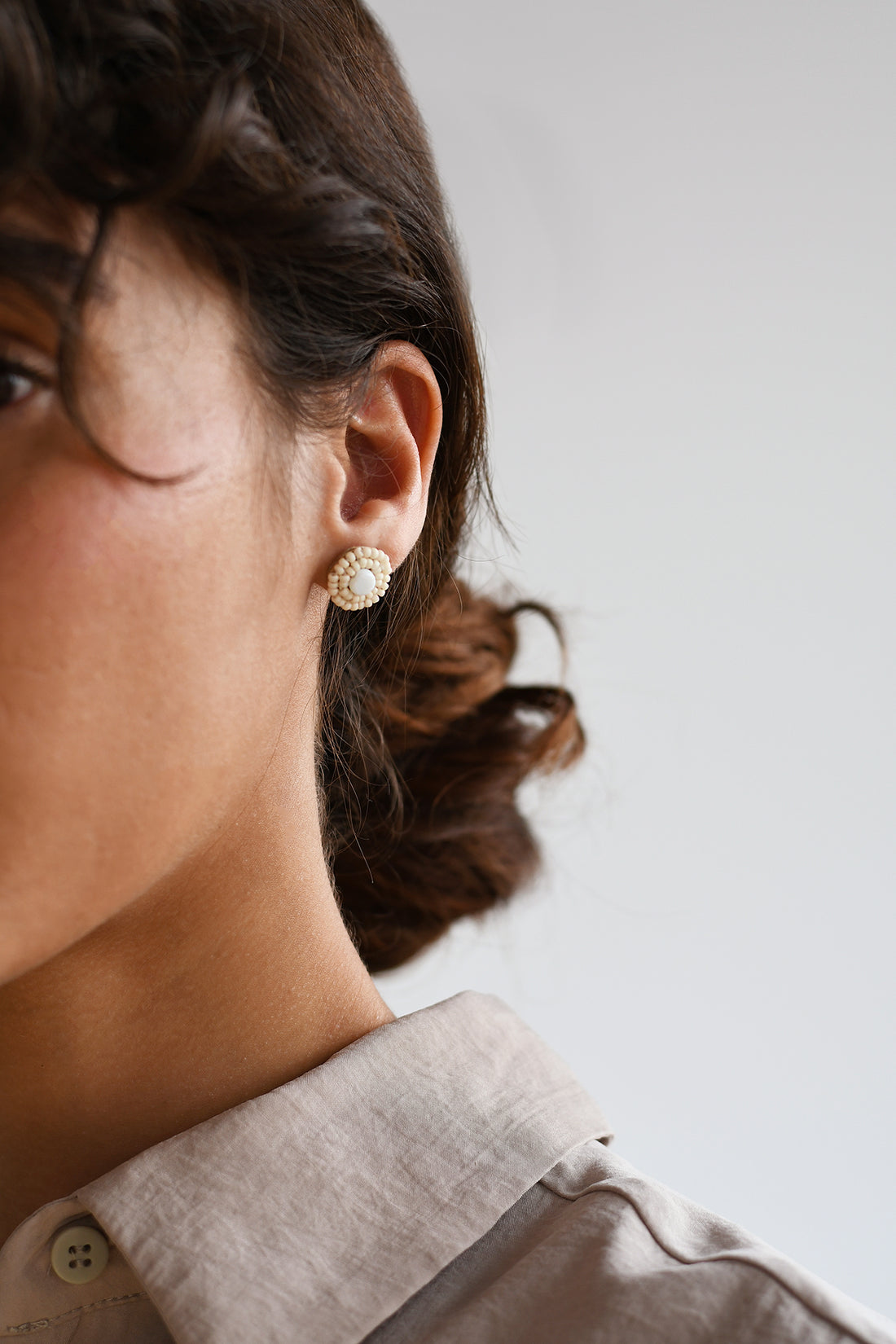 Small Kifungo Earrings - BLACK