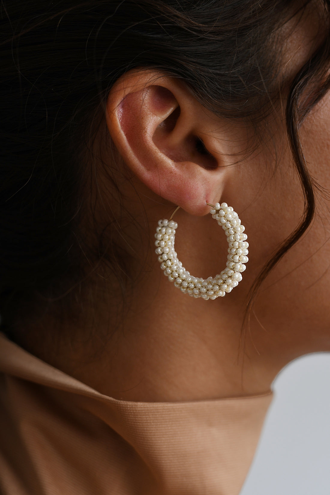 Small Jongoo Earrings - PEARL