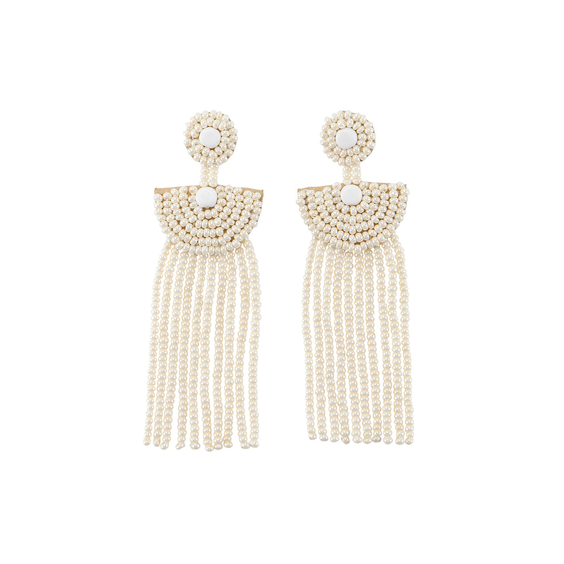 Small Kifungo Tassel Earrings - PEARL
