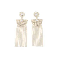 Small Kifungo Tassel Earrings - PEARL