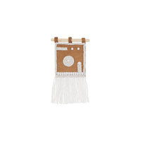 Mini Circular Leather Wall Hanging - WHITE
