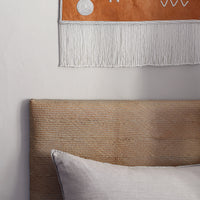 Tapestry Leather Wall Hanging - WHITE