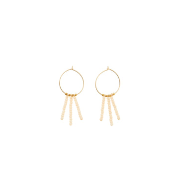 3 Drop XS Hoop Earring - PINK/GOLD