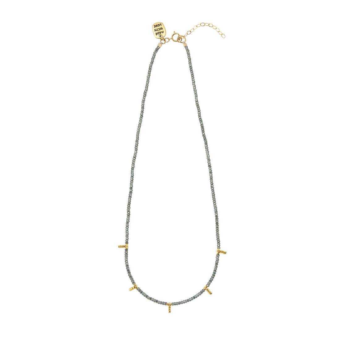 5 Drop Kisongo Necklace - SHINY GRAPHITE/GOLD