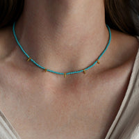 5 Drop Kisongo Necklace - TURQUOISE