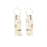 Pembetatu Small Hoop Earrings - PINK/GOLD/BLACK/TAUPE