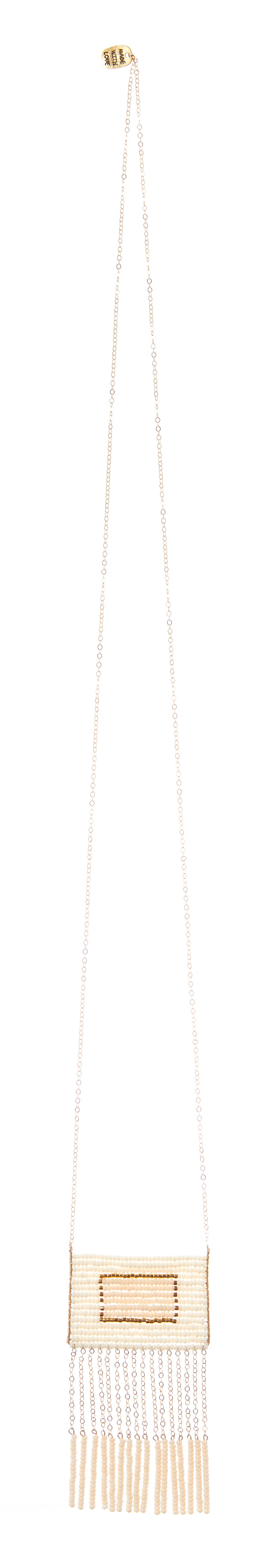 Samburu Tassel Necklace - OFF WHITE (SAMPLE)