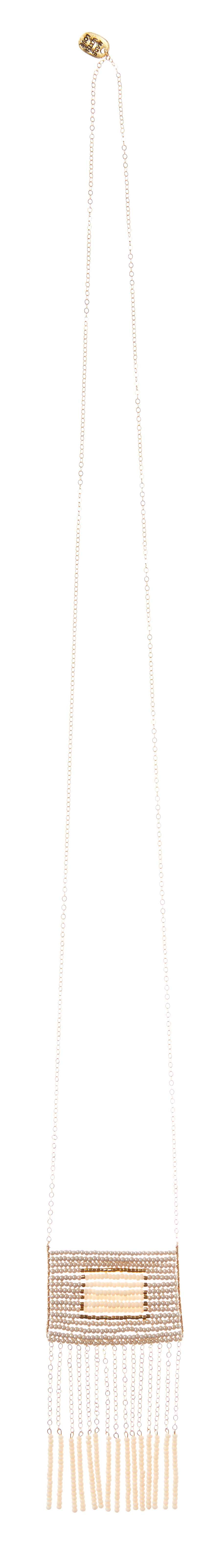 Samburu Tassel Necklace - TAUPE (SAMPLE)