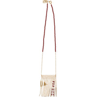 Short Pembetatu Necklace - PINK/BURGUNDY/GOLD