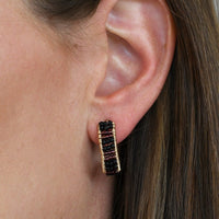 XS Beaded Huggies - BLACK/METALLIC RASPBERRY