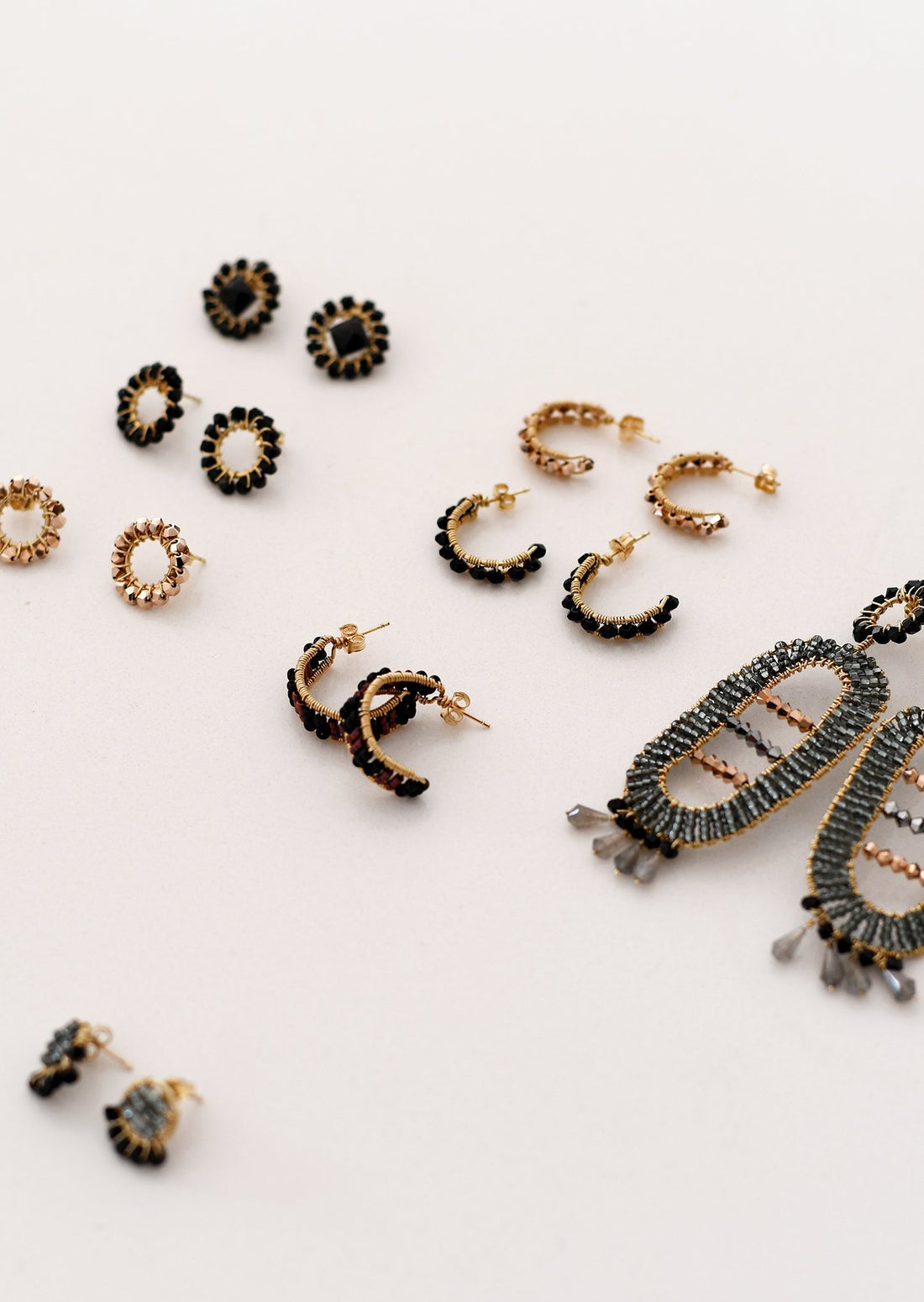 XS Crystal Huggies - BLACK