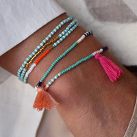 Elastic Tassel Bracelet - SALMON