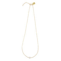 Pearl Necklace on Chain - PINK