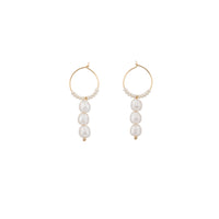 XS 3 Pearl Hoops - PEARL