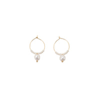 XS Pearl Hoops - PEARL