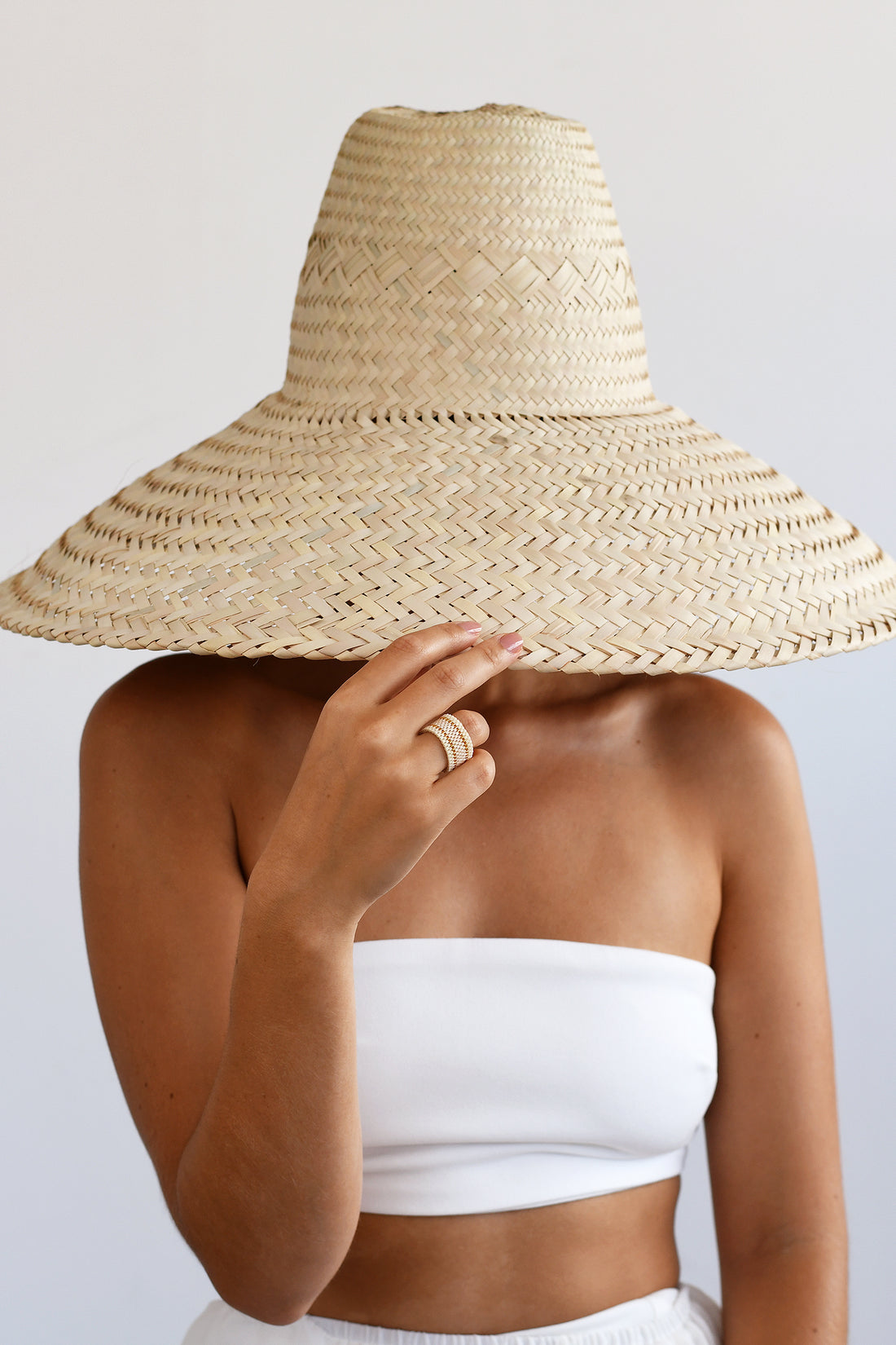 Wide Woven Ring - PEARL/CREAM