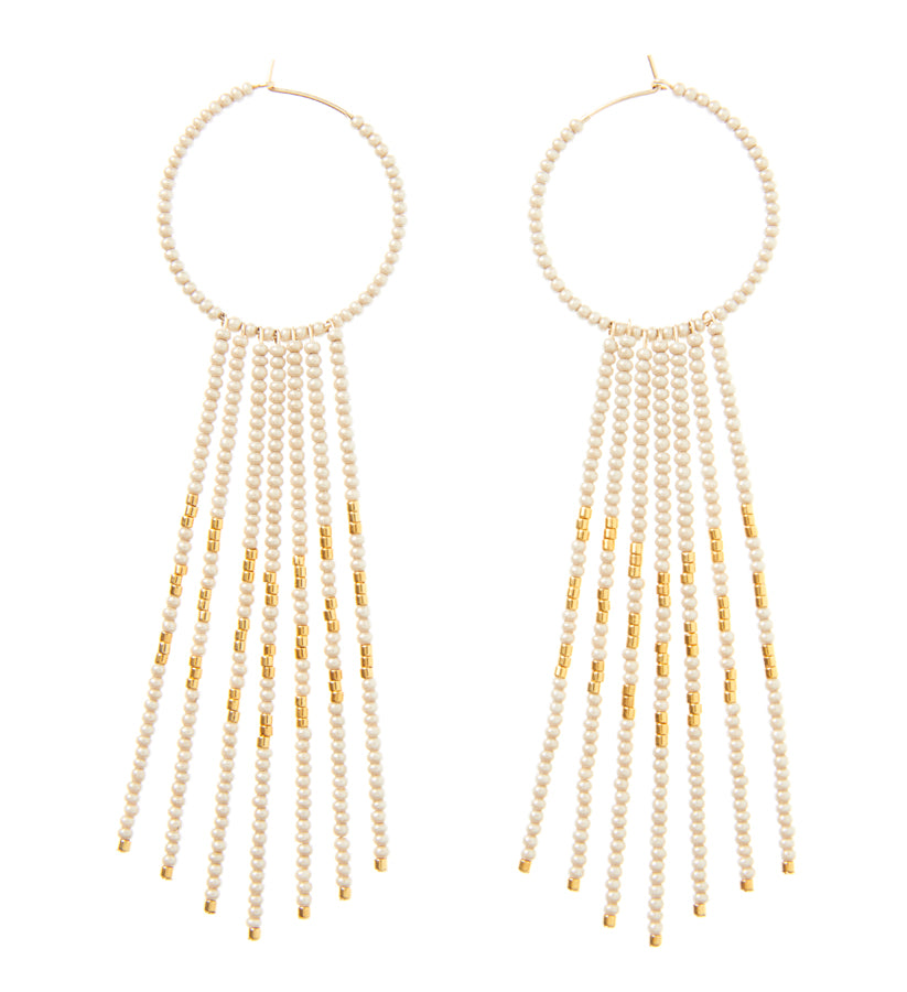 Porcupine Earrings - TAUPE/GOLD