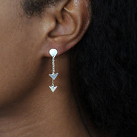 Neema Double Arrow Stud - SILVER