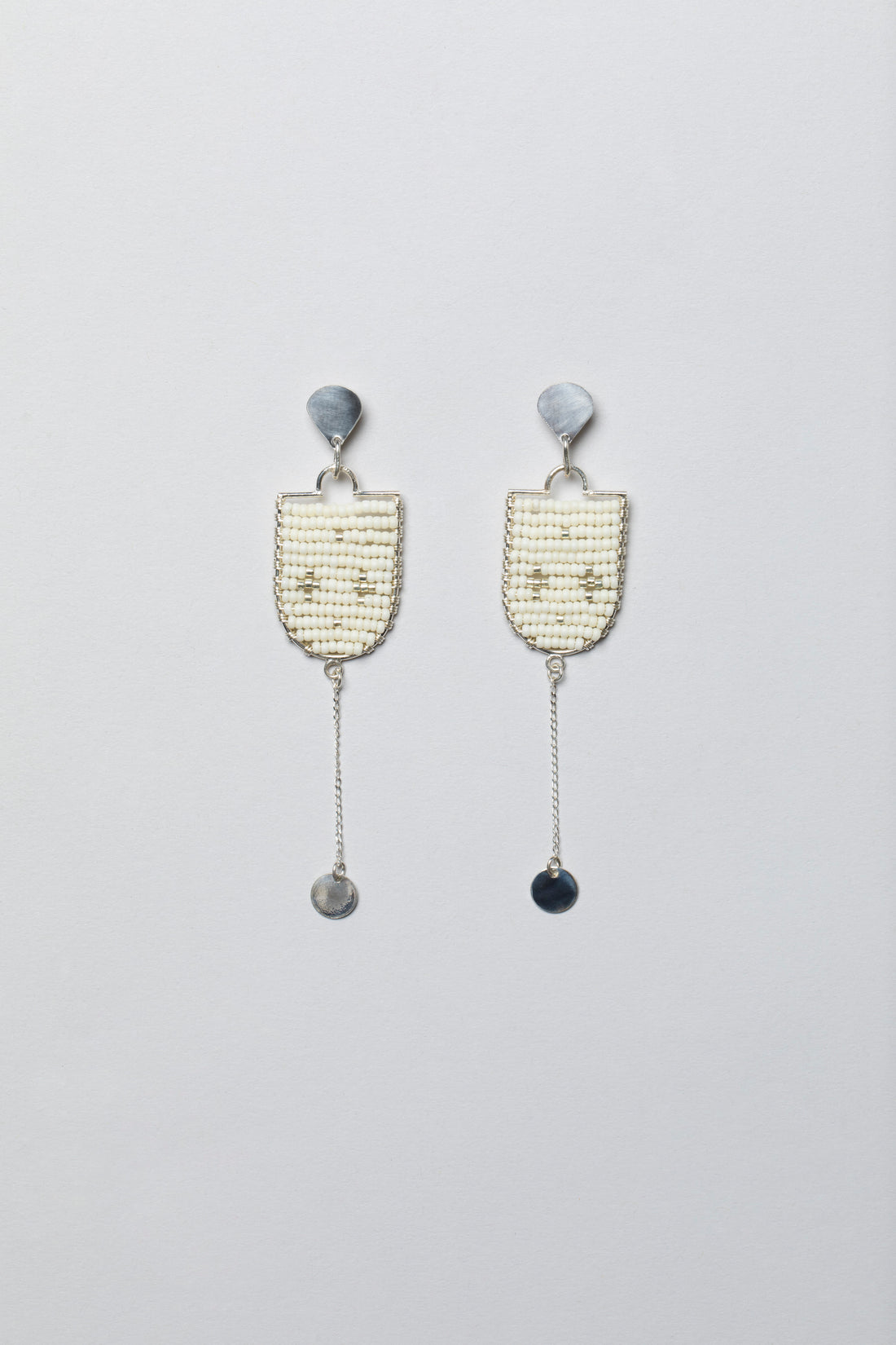 Selina Studs - OFF WHITE/SILVER