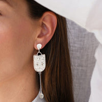 Selina Studs - OFF WHITE/SILVER