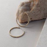 Small Silver Hoop Earrings - PINK/SILVER