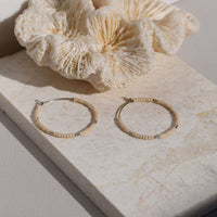 Small Silver Hoop Earrings - PINK/SILVER