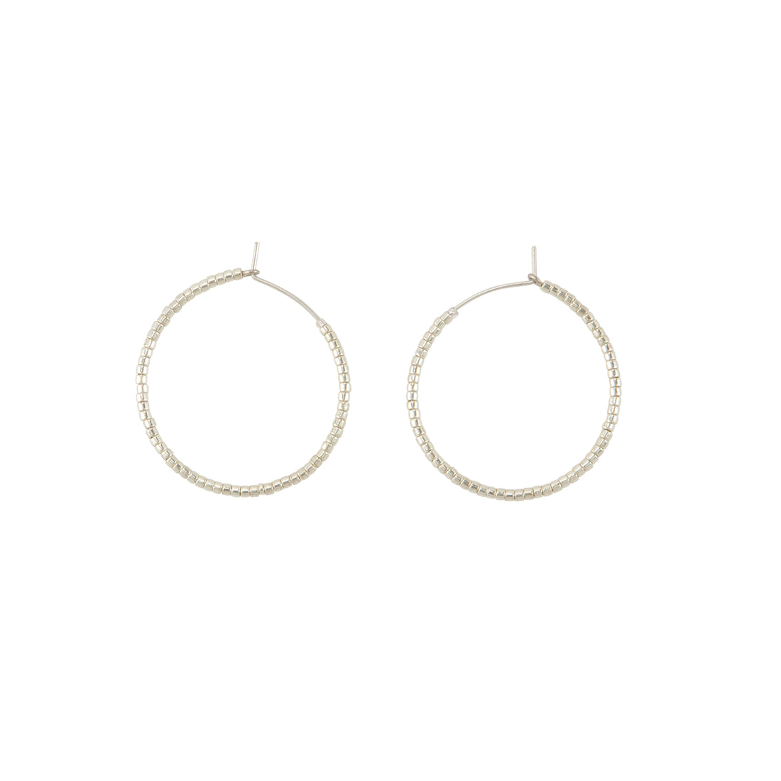 Small Silver Hoop Earrings - SILVER