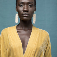 Esther Pendant Studs - OFF WHITE/SILVER