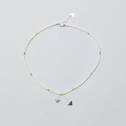 Neema Short Necklace - OFF WHITE/SILVER