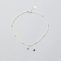 Neema Short Necklace - OFF WHITE/SILVER