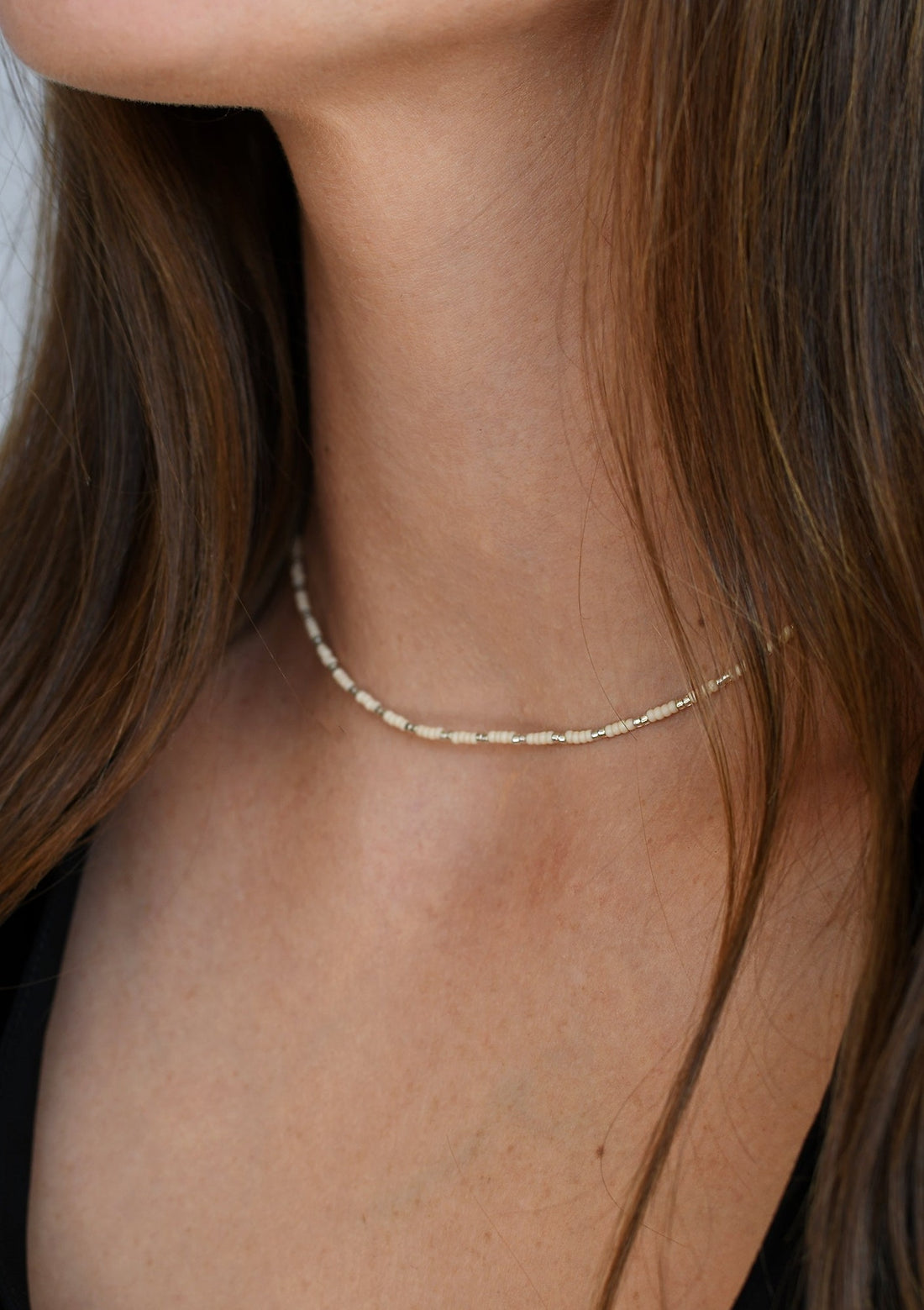 Warrioress Beaded Necklace - PINK/SILVER