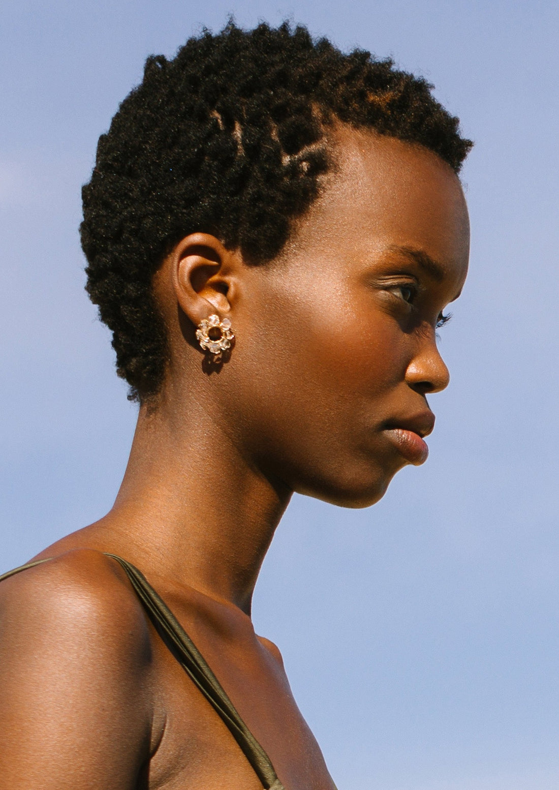 Crystal Circle Earrings - HONEY