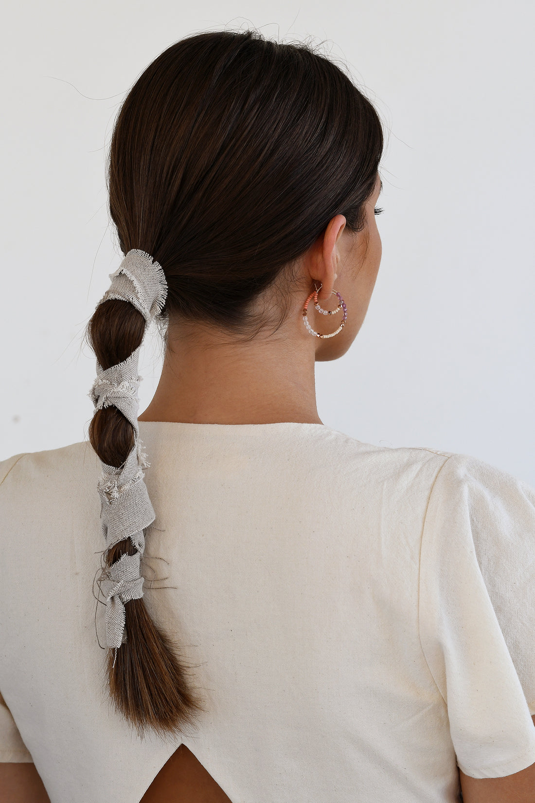 Semi Precious XS Assorted Beaded Hoops - MIXED PINKS