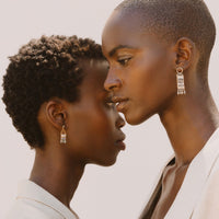 Semi Precious Beaded Pendant Earrings With Teardrops - PEARL/PINK/TAUPE/STEEL/GRAY