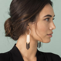 Porcupine Earrings - PINK/BLACK/GOLD