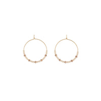 Small Crystal Hoops - PINK