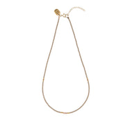 Endito Crystal Necklace - TAUPE