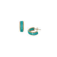 XS Beaded Hoops - TURQUOISE